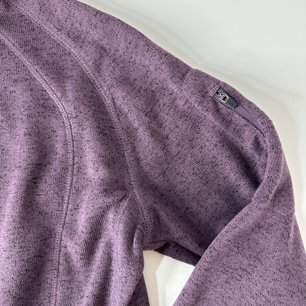 Eddie Bauer Fleece Pullover Heathered Purple Quarter Zip Jacket Gorpcore Sz 2XL - Picture 9 of 16